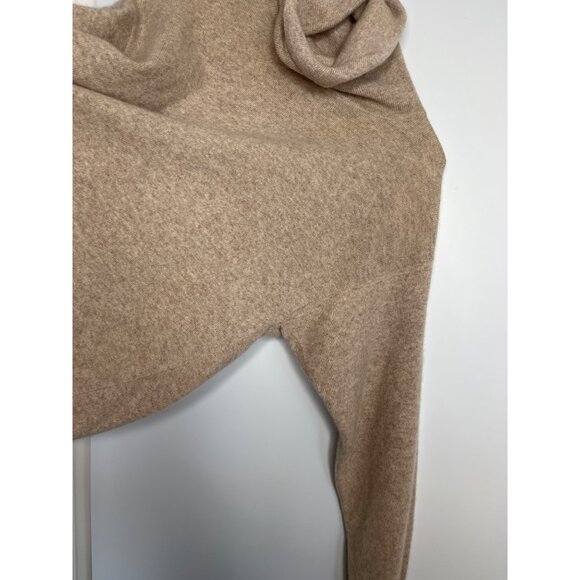 Vintage Jacqueline 100%‎ Cashmere Turtleneck Shoulder Pads Light Brown Medium - Picture 4 of 7